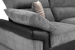 Colton Sofa - Black/Grey Swivel Chair - 105 CM 