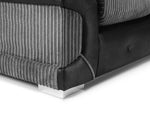 Colton Sofa - Black/Grey Swivel Chair - 105 CM 