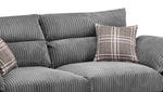 Colton Sofa - Black/Grey Swivel Chair - 105 CM 
