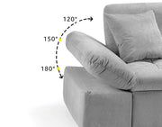 Malvi Sofabed - Grey Left Hand Facing Corner 