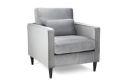 Munich Sofa - Plush Grey Armchair - 85 CM 