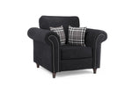 Oakland Sofa - Charcoal Armchair - 115 CM 