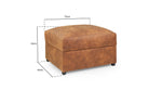 Oakland Footstool - Charcoal - 75 CM 