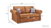 Oakland Sofabed - Tan 2 Seater - 190 CM 