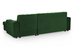Hawaii Sofabed - Plush Green Right Hand Facing Corner 260 x 180 cm 