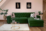Hawaii Sofabed - Plush Green Right Hand Facing Corner 260 x 180 cm 