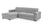 Hawaii Sofabed - Plush Grey Left Hand Facing Corner 260 x 180 cm 