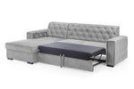 Hawaii Sofabed - Plush Grey Left Hand Facing Corner 260 x 180 cm 