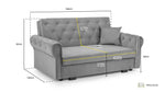 California Sofabed - Plush Blue 2 Seater 