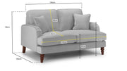 Valerie Sofa - Plush Beige 2 Seater - 145 CM