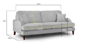Valerie Sofa - Plush Beige 4 Seater - 210 CM
