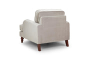 Valerie Sofa - Plush Beige Armchair - 90 CM