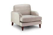 Valerie Sofa - Plush Beige Armchair - 90 CM