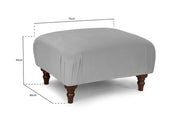 Valerie Footstool - Plush Beige - 75 CM