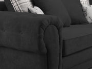 Verona Fullback Sofa - Black 2 Seater - 169 CM 