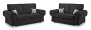 Verona Fullback Sofa - Black 3+2 Set - 193 x 169 CM 