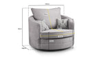 Verona Fullback Sofa - Grey Swivel Chair - 105 CM 