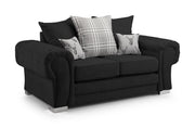 Verona Scatterback Sofa - Black 2 Seater - 169 CM 