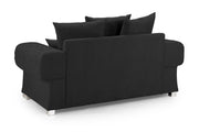 Verona Scatterback Sofa - Black 2 Seater - 169 CM 