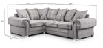 Verona Scatterback Sofa - Grey Left Hand Facing Corner - 263 x 180 CM 