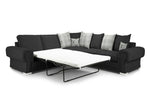 Verona Scatterback Sofabed - Black Large Corner - 263 x 263 CM 