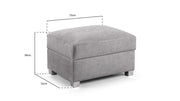 Verona Footstool - Grey - 75 CM 