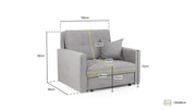 Viva Sofabed - Grey Armchair - 100 CM 