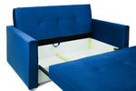 Viva Sofabed - Plush Blue 2 Seater - 153 CM 