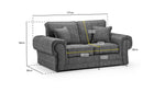 Brandon Soda - Grey 2 Seater - 177 CM 