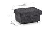 Brandon Footstool - Grey - 77 CM 