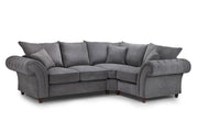 Richmond Fullback Sofa - Grey Right Hand Facing Corner - 270 x 210 CM 