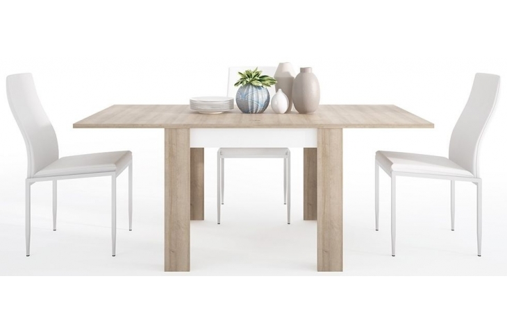 Lyon Small Extending Dining Table And 6, Small Extending Dining Table And Chairs White Black