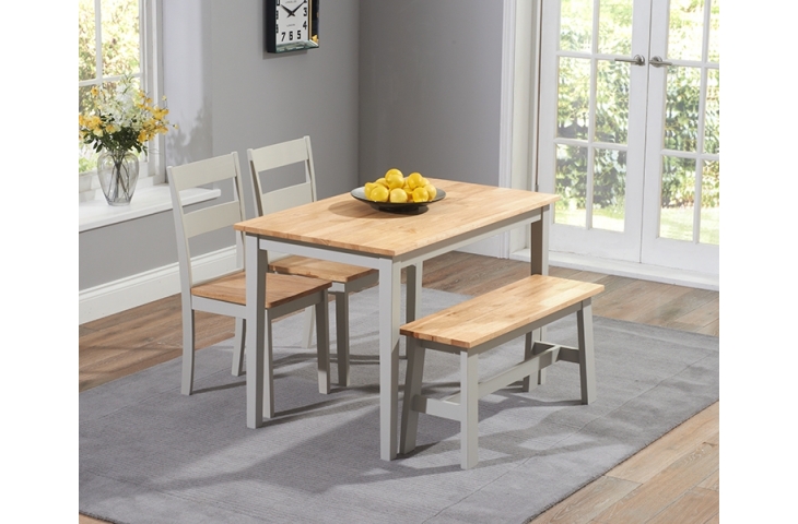 Grey Dining Table With 2 Chairs And Bench, Dining Table With Two Chairs And Bench