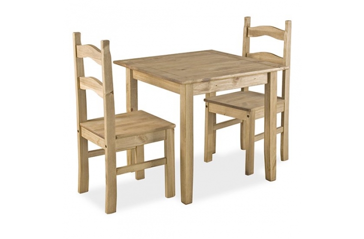 Coba Mexican Small Dining Set In, Small Pine Dining Room Table And Chairs